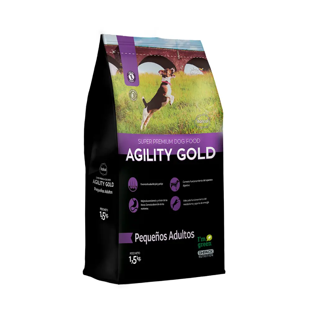Comida Para Perro Agility Gold Pequeños Adultos 1.5 kg a 7 kg