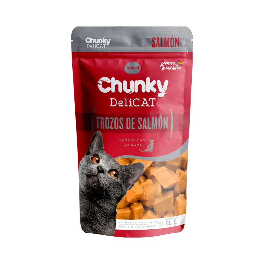 Comida Húmeda Chunky Delicat Trozos De Salmon X 80 GR