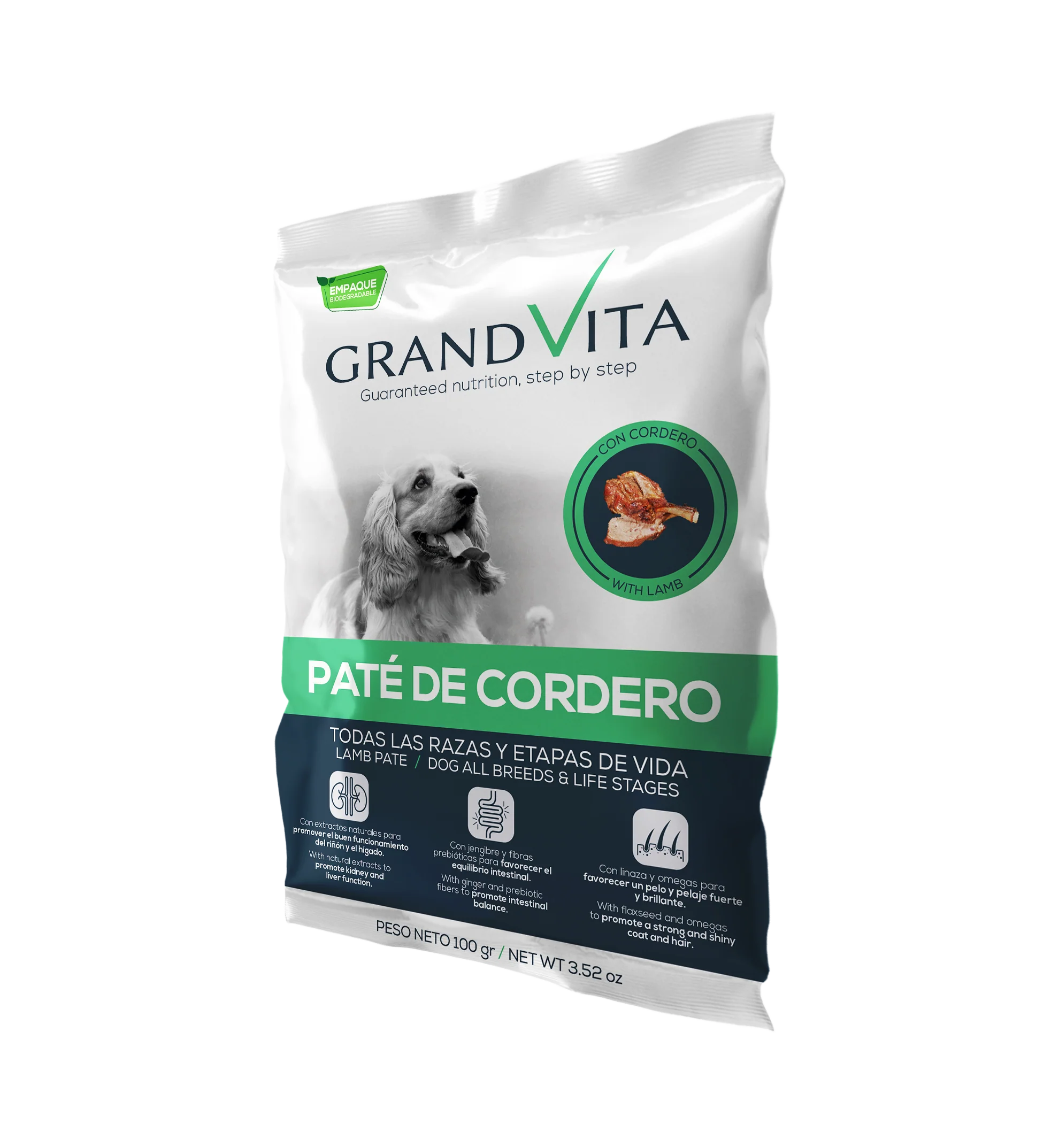 Comida Húmeda para perro Grand Vita paté Cordero - Image 3
