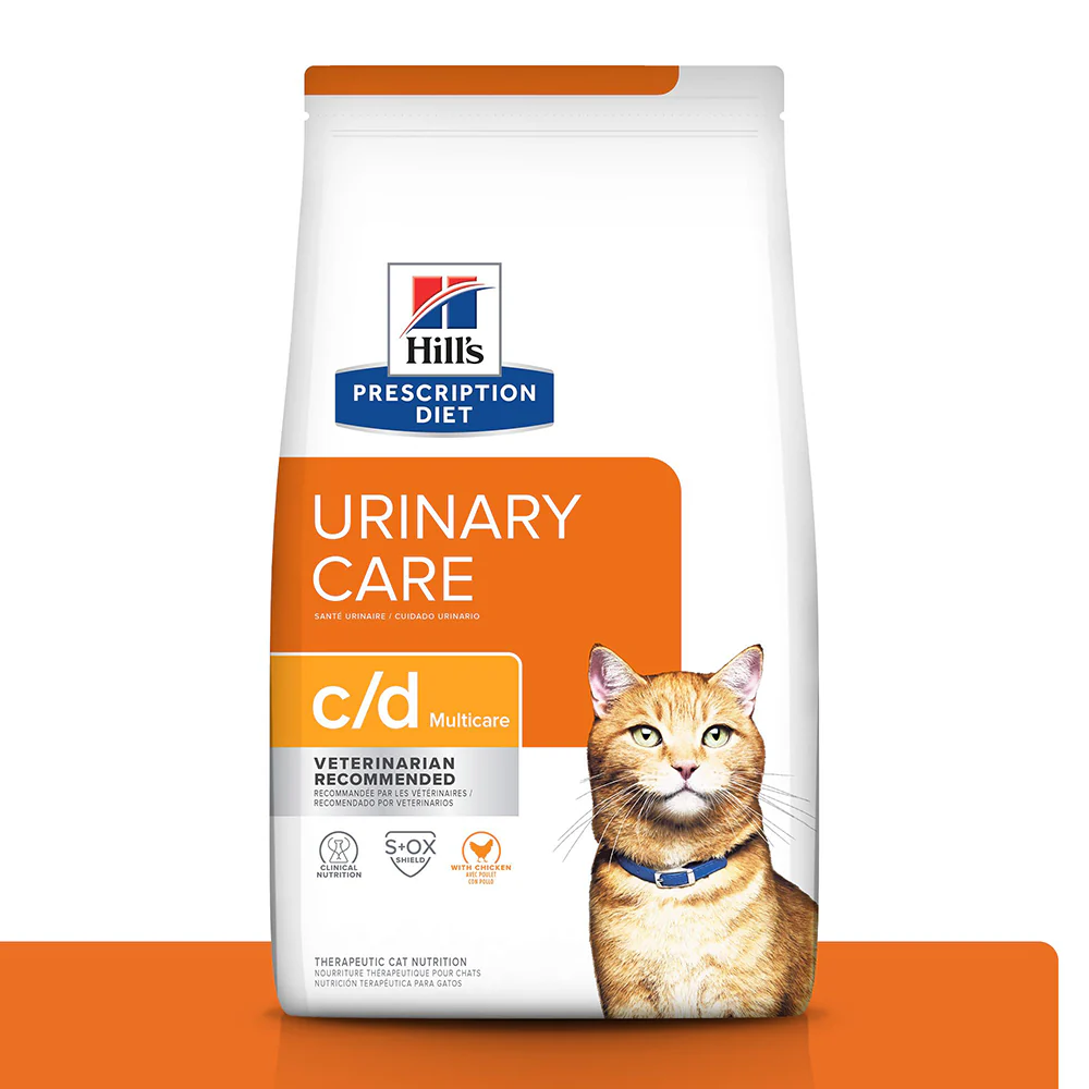 Hill's Prescription Diet c/d Multicare, Cuidado Urinario, alimento seco para Gato 4 Lb (1,81 Kg)