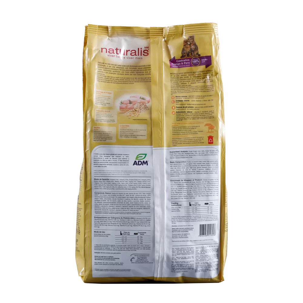 Comida Para Gato Naturalis Adulto Castrado Pollo Pavo Y Frutas 3Kg - Image 2