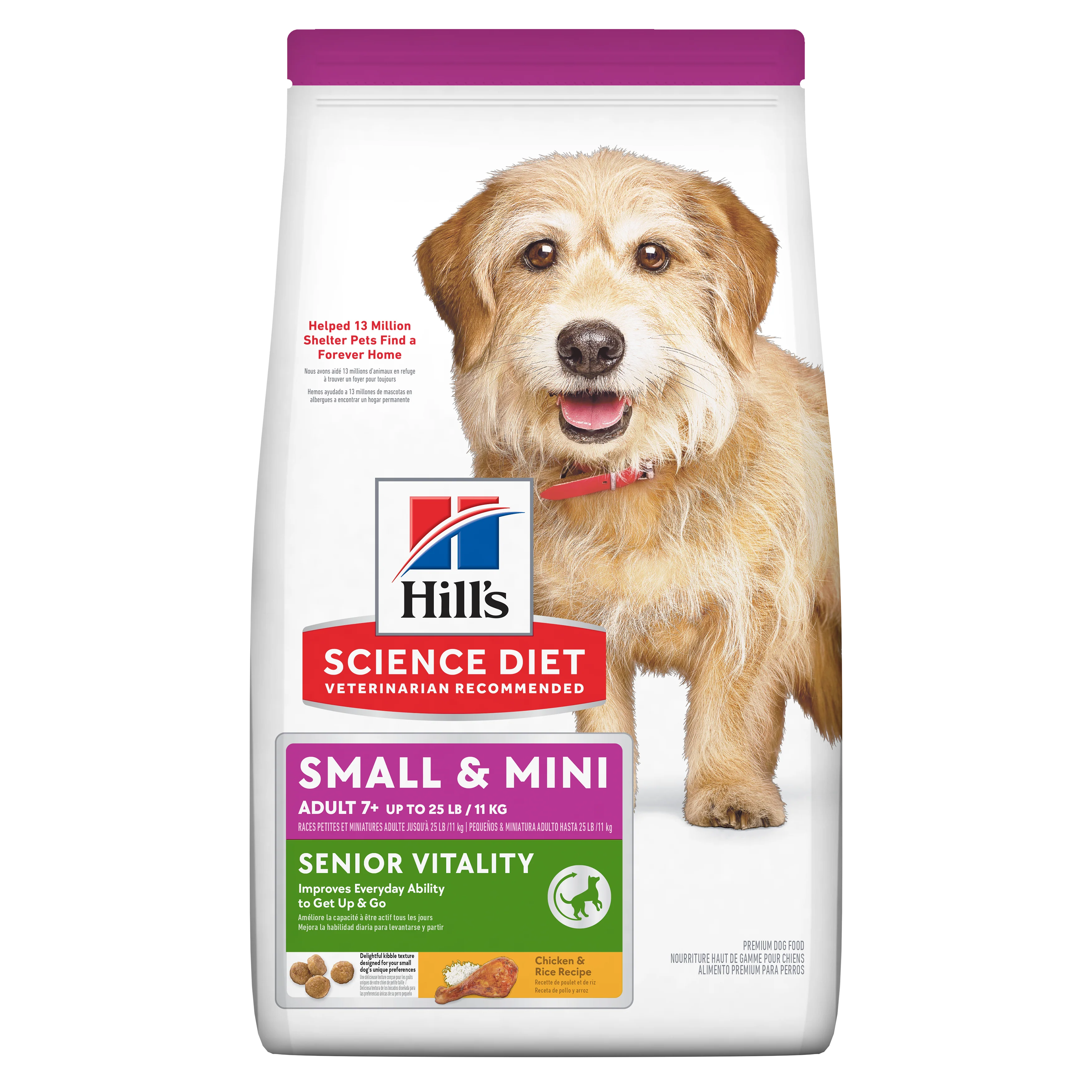 Hill's Science Diet Senior Vitality alimento para perro senior raza pequeña y mini 3,5 Lb (1,6Kg)
