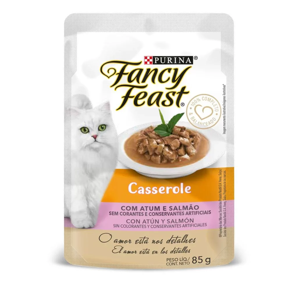 Comida Húmeda Fancy Feast Casserole Atún Y Salmón X 85 GR