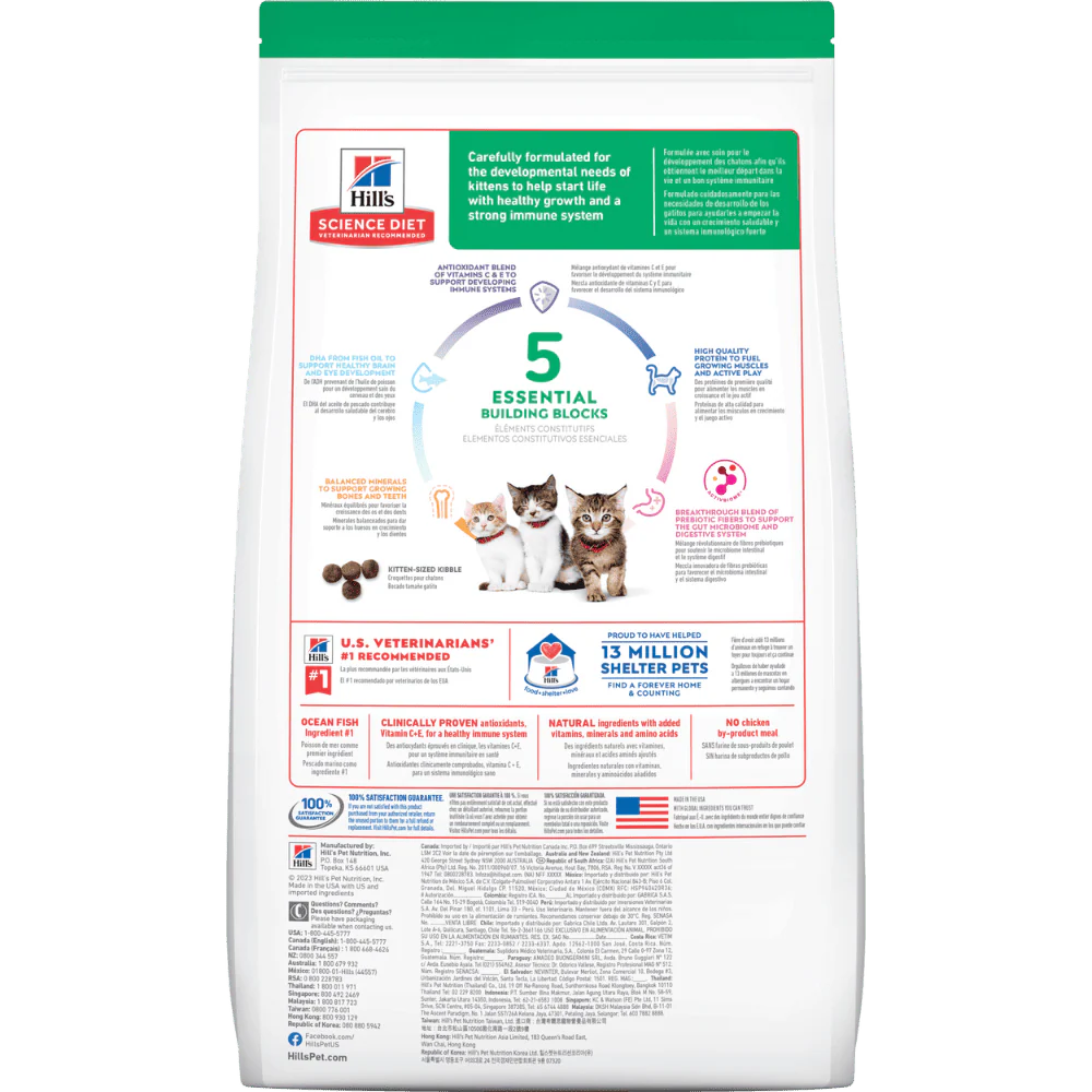Hill's Science Diet Kitten concentrado para gatito sabor pescado y arroz 3,5 Lb (1,59Kg) - Image 2