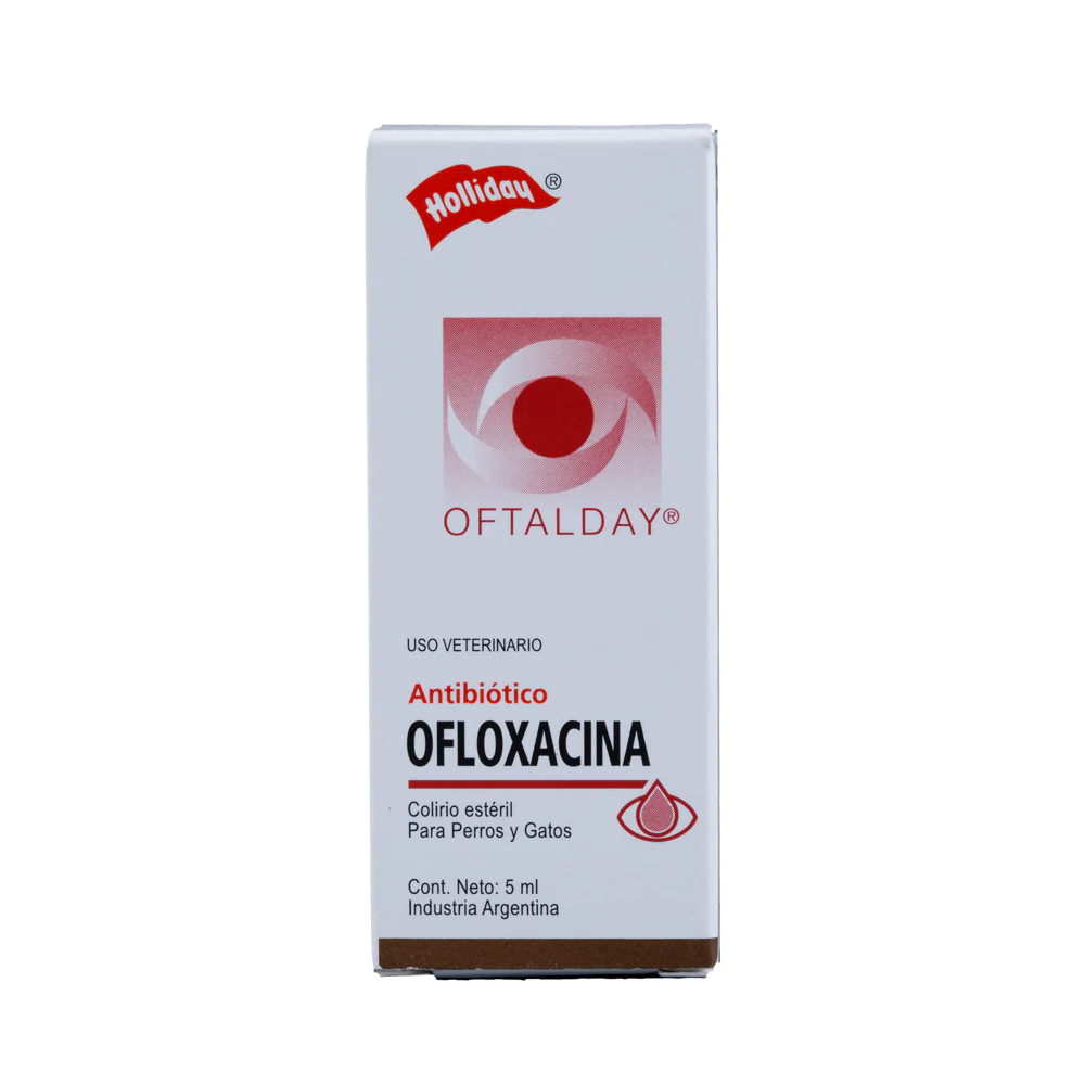 Ofloxacina Colirio Gotas Perros y Gatos 5 ml
