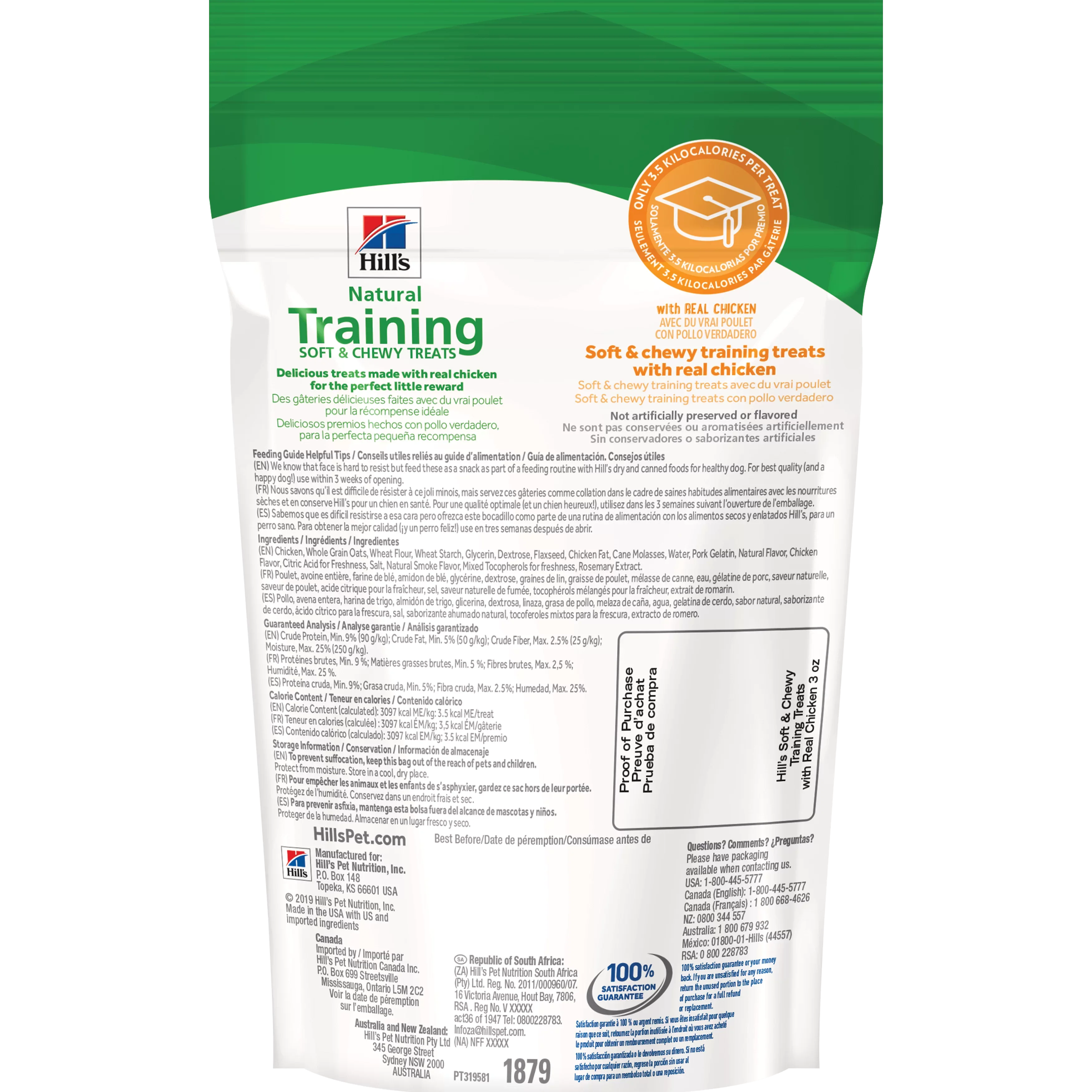 Snack para perro Hills Training Treats Chicken 3Onz - Image 2